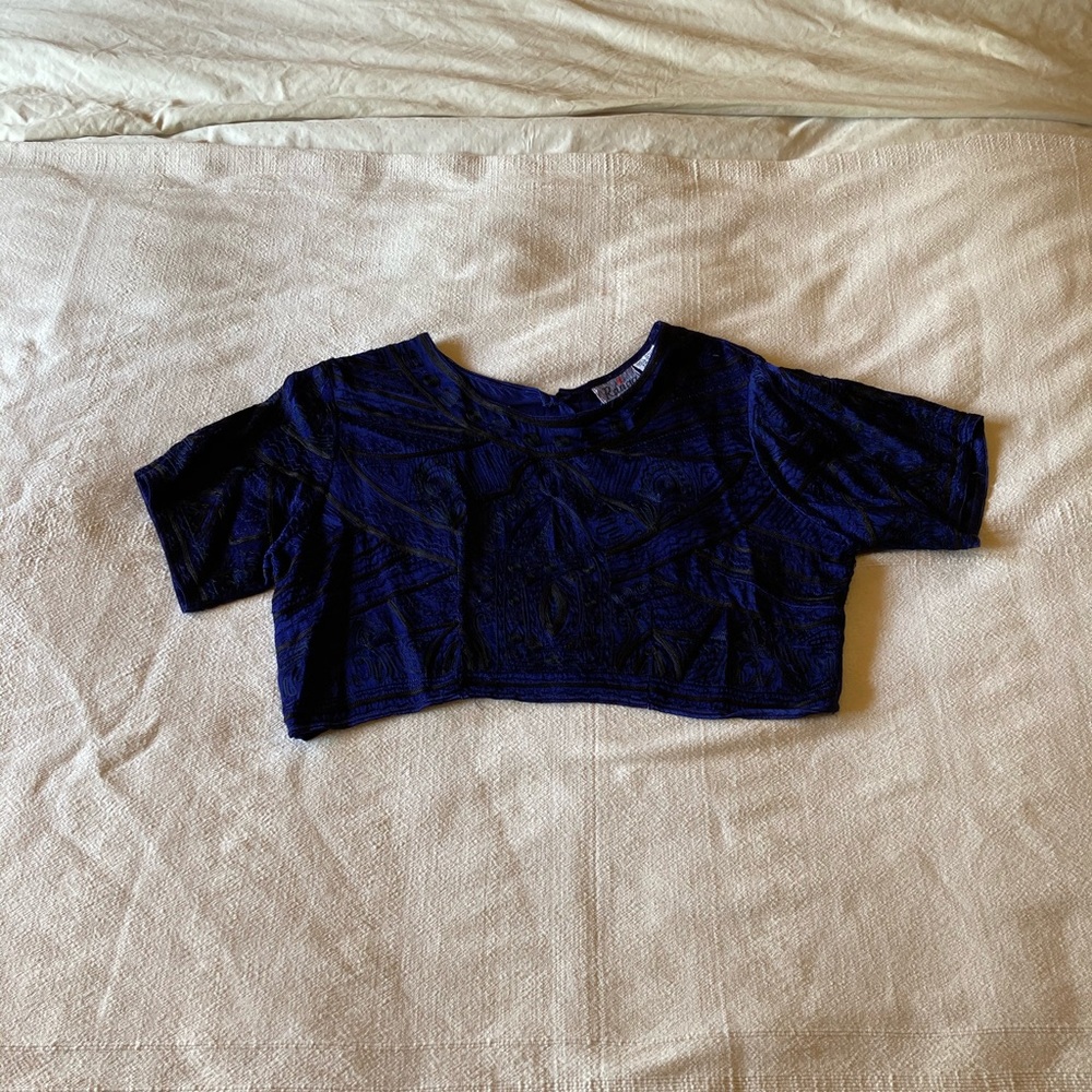Unique Royal Blue Crop Top